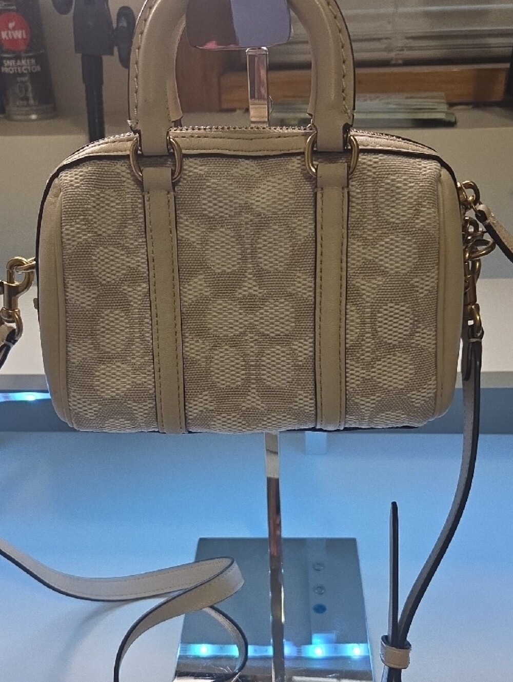 Coach Ruby 18 Cream Signature Mini Satchel with Gold Hardware - Picture 7 of 9